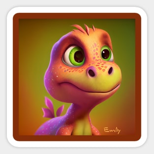 Baby Dinosaur Dino Bambino - Emily Sticker